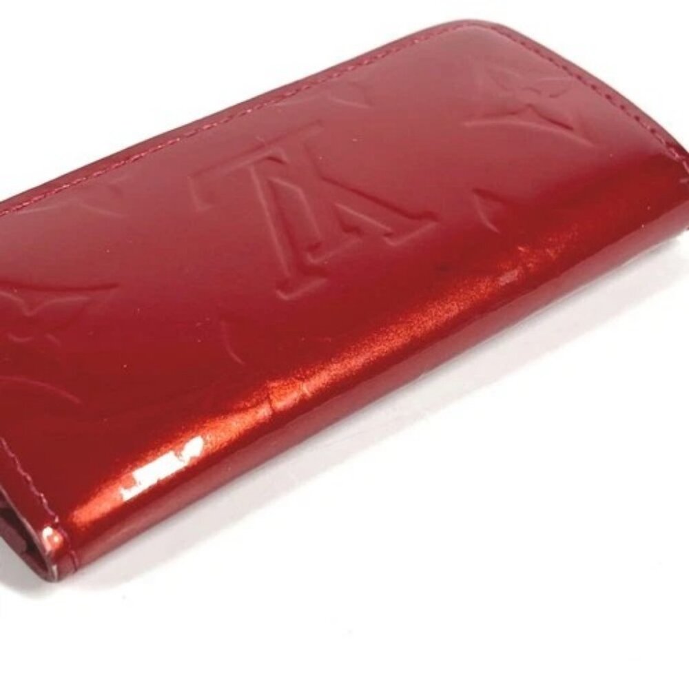 LOUIS VUITTON M91211 MonogramVernis Multicles4 key 4p Key Case Pomdamul Red - Picture 3 of 11